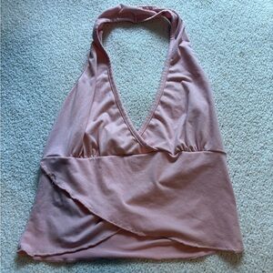 baby pink halter top